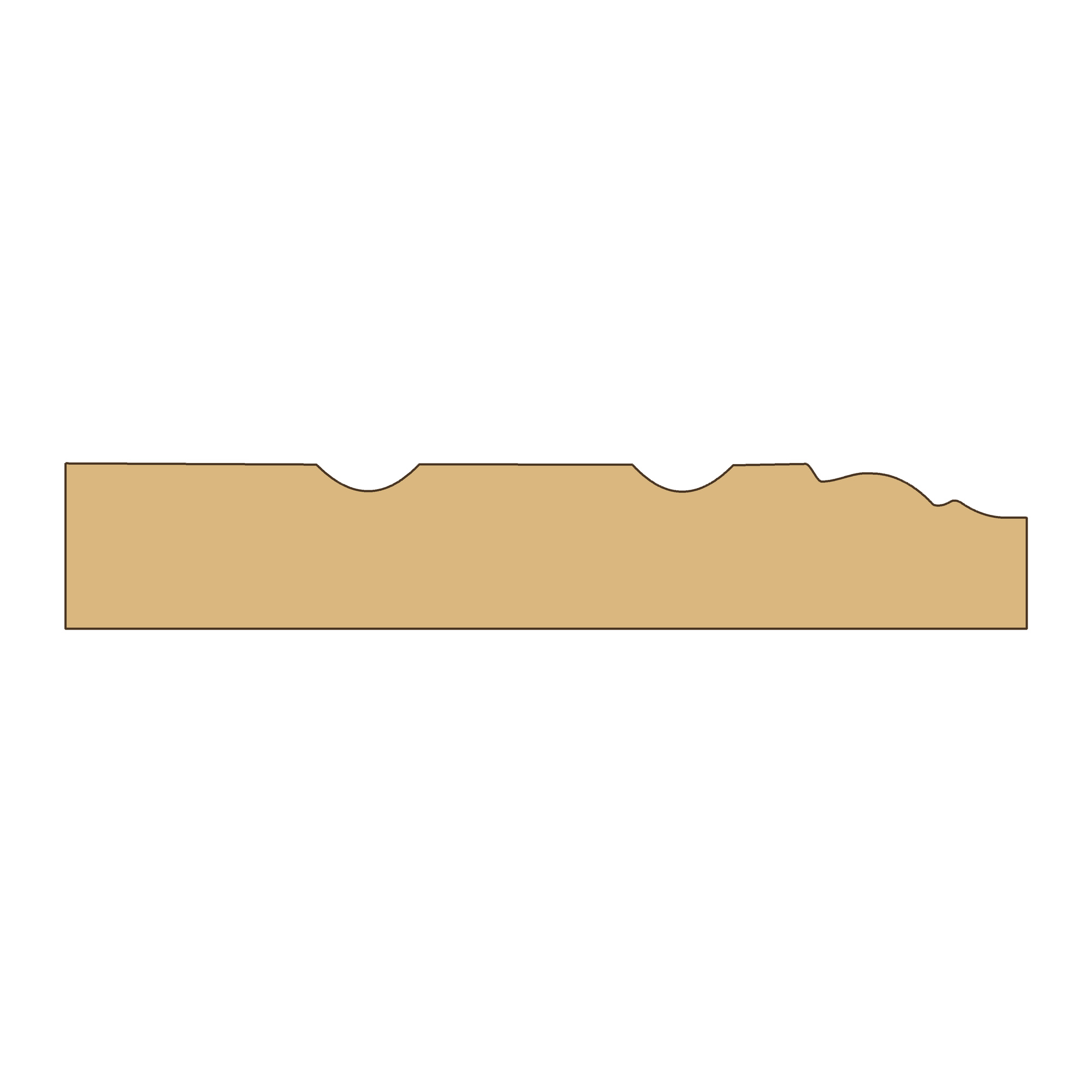 Lista 20 × 116 mm – T003 – poikkileikkaus