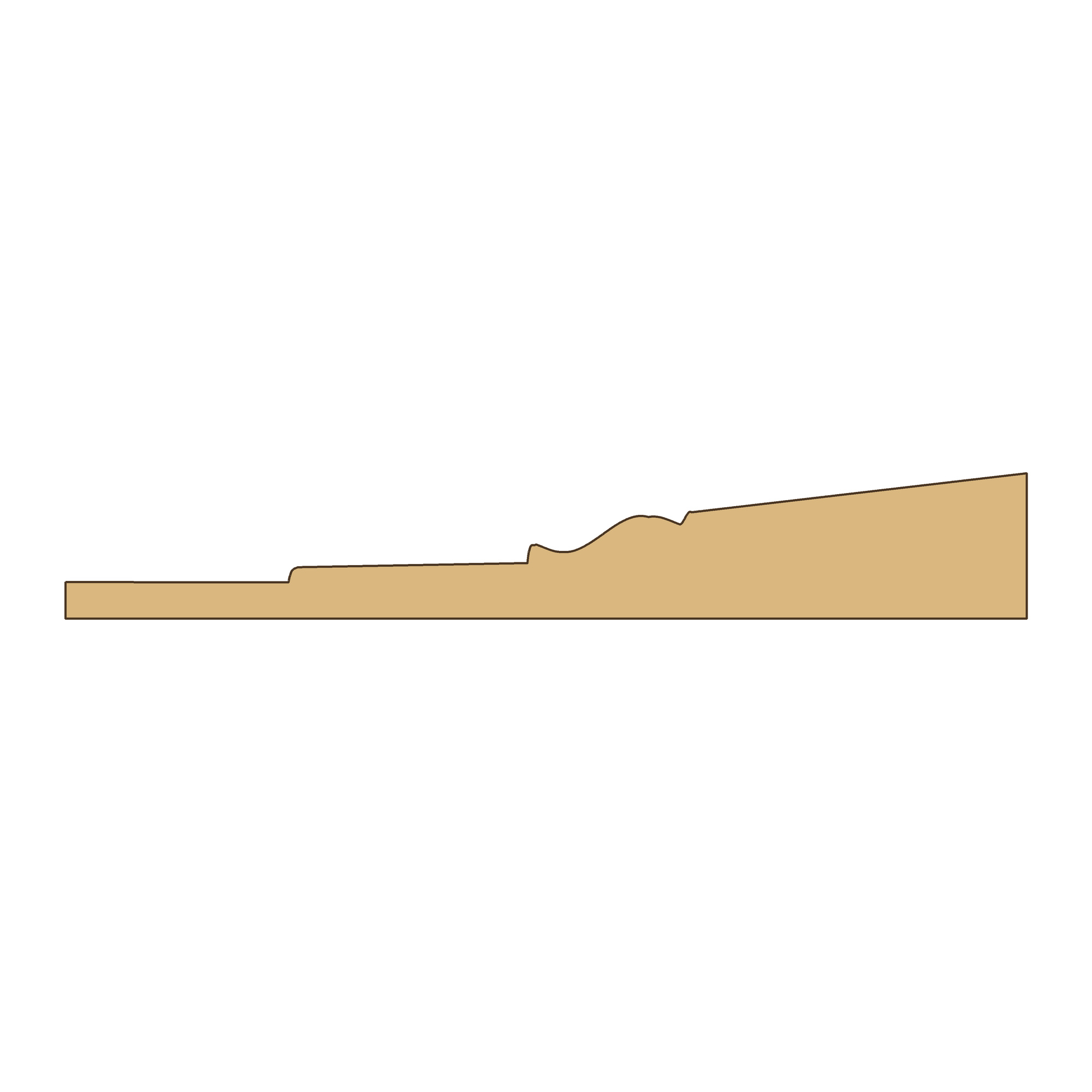 Lista 20 × 132 mm – T004 – poikkileikkaus