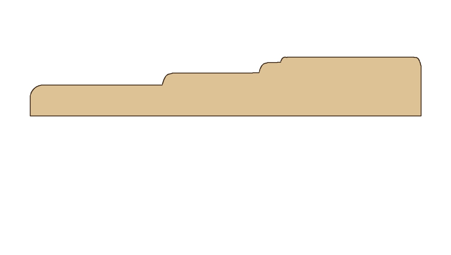 Lista 18 × 119 mm – T008 – poikkileikkaus