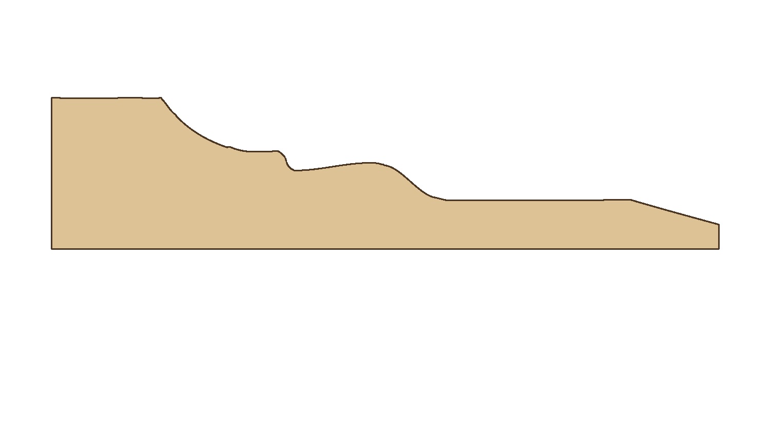 Lista 25 × 110 mm – T014 – poikkileikkaus